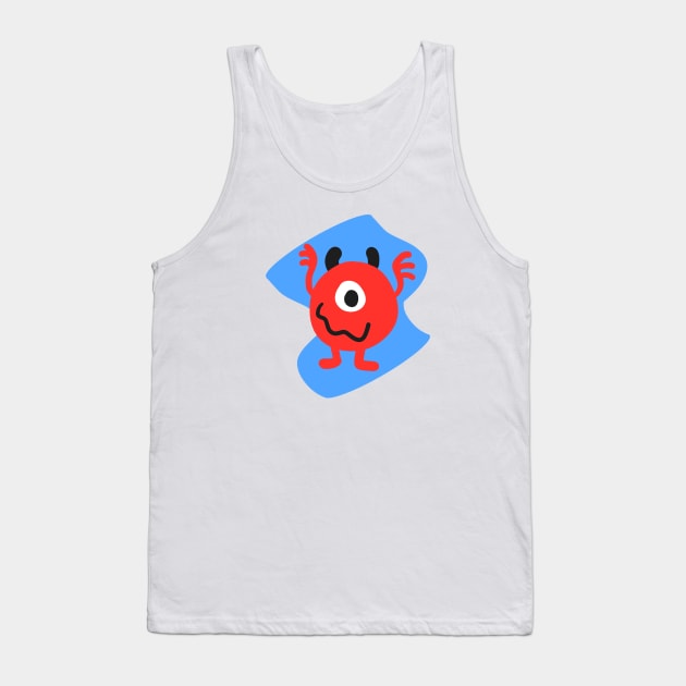 Cute Monster Design Tank Top by TheDoodleShop